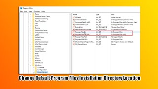 Change Default Program Files Installation Directory Location [upl. by Riay]