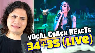 Vocal Coach Reacts to Ariana Grande  3435 Official Live Performance [upl. by Aihsilat]