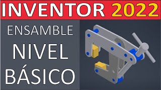 Tutorial Inventor 2022 ensamble nivel básico  Agarre [upl. by Yllac928]