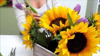 How to Make a Sunflower Centerpiece [upl. by Eilsel776]