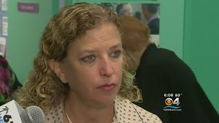 Rep Wasserman Schultz Dodges Questions About Explosive Allegations From Former DNC Chair [upl. by Adlecirg]