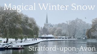 WINTER WONDERLAND IN STRATFORD UPON AVON [upl. by Krischer]