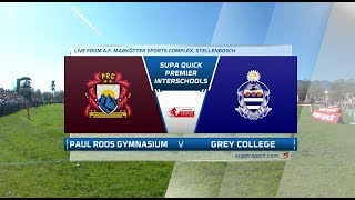 Premier Interschools Rugby  Paul Roos Gymnasium vs Grey College [upl. by Ylrak]