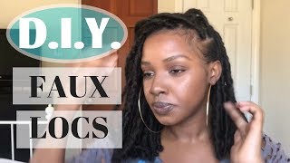 DIY Easy Short Faux Locs Tutorial [upl. by Elyssa380]