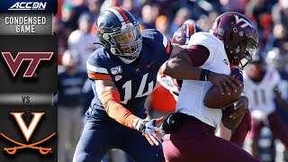 Virginia Tech vs Virginia Condensed Game  ACC Football 2019 [upl. by Delogu]