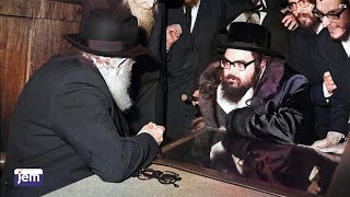 The Belzer Rebbes Meeting With The Lubavitcher Rebbe [upl. by Aicitan823]