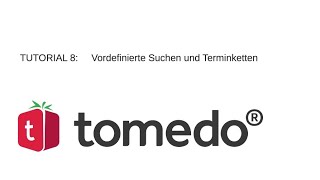 Praxissoftware tomedo Tutorial 8 Vordefinierte Suchen und Terminketten [upl. by Strephon5]