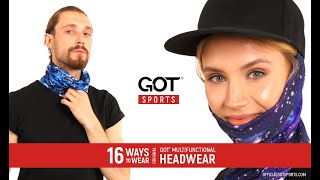 16 Ways to Wear GOT® Sports Multifunctional Headwear [upl. by Minda]