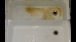 How to effortlessly remove limescale clean your bathtub [upl. by Odlaniger]