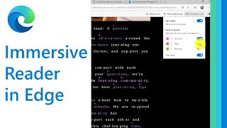 How to use the Immersive Reader in the Microsoft Edge browser [upl. by Simons]