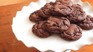 Double Chocolate Cake Mix Cookies  4 Ingredients [upl. by Eerolam]