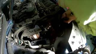 VW MK5 25 WATERPUMP REMOVAL AND INSTALL PART 2 [upl. by Adina524]