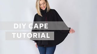 How to Sew a Simple Chic Cape [upl. by Nur669]