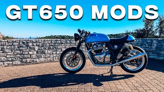 Modified Royal Enfield Continental GT 650 Cafe racer motorcycle mods [upl. by Nisbet]