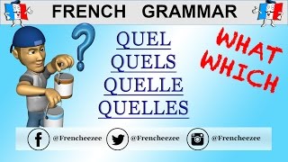 FRENCH GRAMMAR  QUESTION WORDS  ASKING WHICH  WHAT QUESTIONS WITH QUEL [upl. by Adelaja555]