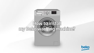 How to install a washing machine  by Beko [upl. by Ybba839]