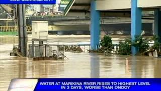 Water at Marikina River rises to highest level in 3 days worse than Ondoy [upl. by Dorey]