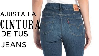 ESTRECHAR LA CINTURA DE TUS PANTALONES 2 METODOS FACILES  MUY FÁCIL DIY [upl. by Ybroc]