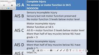 ASIA Impairment Scale AIS [upl. by Brackett]