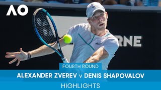 Alexander Zverev v Denis Shapovalov Highlights 4R  Australian Open 2022 [upl. by Joshuah88]