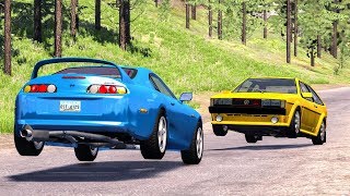 Realistic High Speed Crashes 30  BeamNG Drive [upl. by Nylatsirhc]