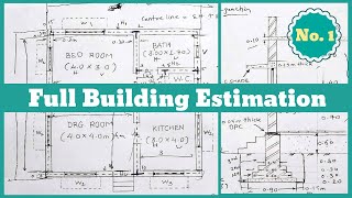 Estimation  Building Estimation and Costing  Estimation and Costing  cost estimation 2024 [upl. by Paxon]