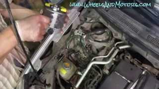 How to replace fuel filter for Nissan XTrail T31 diesel [upl. by Dyrraj553]