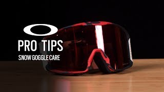 SNOW GOGGLE CARE  OAKLEY PRO TIPS [upl. by Enomis811]