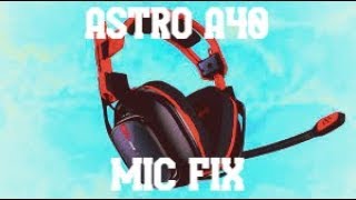 How To Fix Astro Headset Mic quotBuzzingquot or quotStaticquot Sound SOLUTION [upl. by Bekelja]