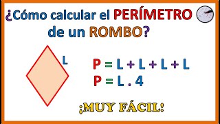 PERÍMETRO de un ROMBO  SUPER FÁCIL 🤩 [upl. by Odama]