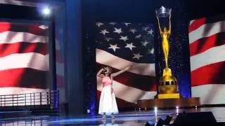 Miss America 2017  9 year old Sings AMAZING National Anthem [upl. by Nairrot]