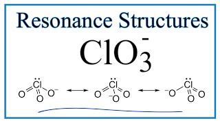 Resonance Structures for ClO3  Chlorate ion [upl. by Golightly]