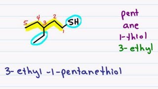 Naming Thiols ie Sulfur Alcohols [upl. by Gonyea229]