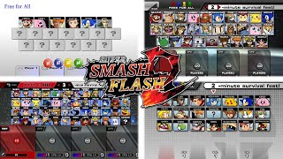 Evolution of Characters Selection Screen  Super Smash Flash 2 [upl. by Catlee]