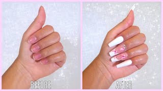 DIY Easy Fake Nails no acrylic or damage [upl. by Raynata780]