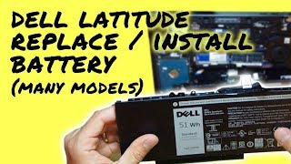 How to Replace Battery on Dell Latitude Laptop  Notebook Easy [upl. by Khano]