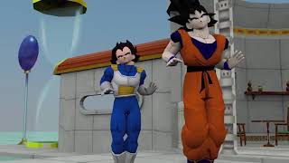 Goku y Vegeta bailando ven y sana mi dolor [upl. by Breh]