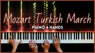 Mozart Turkish March  Rondo Alla Turca Piano Duet Arrangement [upl. by Ellicul]