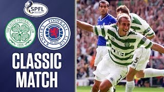 Celtic 62 Rangers 270800  Demolition Derby and THAT Larsson Chip  SPFL Classics [upl. by Dnomde]