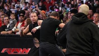 Cody Rhodes and Goldust attack The Shield Raw Sept 23 2013 [upl. by Kassia]