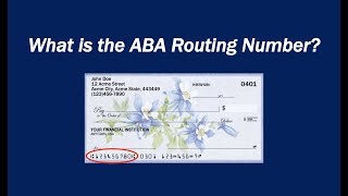 What is an ABA Routing Number [upl. by Enobe519]