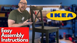 IKEA Dining Chair Assembly  IKEA Ingolf Chair Assembly [upl. by Wagshul]