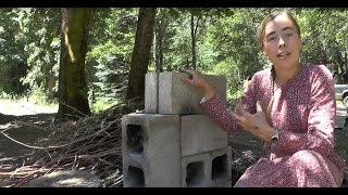 Improved Rocket Stove  Cinder Blocks EASY [upl. by Ylerebmik]