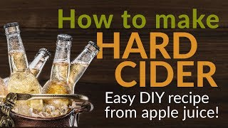 How to Make Hard Cider from Apple Juice  Easy DIY Recipe [upl. by Attelliw528]