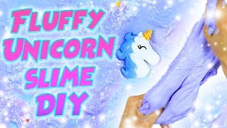 Unicorn Fluffy Slime DIY Colorful Slime Recipe [upl. by Greenburg]