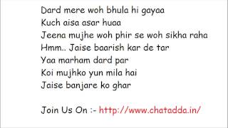 BANJARA FULL SONG LYRICS 2014 Jaise Banjare Ko Ghar  Ek Villain Song [upl. by Nylkcaj]