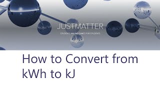 How to Convert from KiloWatthours to Kilojoules [upl. by Elokcin658]