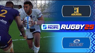 RUGBY 25  Highlanders vs Blues  2025 Super Rugby Pacific [upl. by Young]