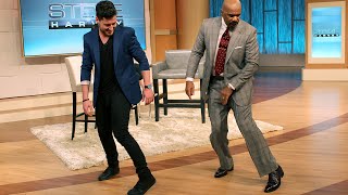 Steve Harvey Shows Off His Dance Moves [upl. by Tinaret]