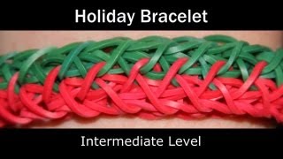 Rainbow Loom® Holiday Bracelet [upl. by Giefer]